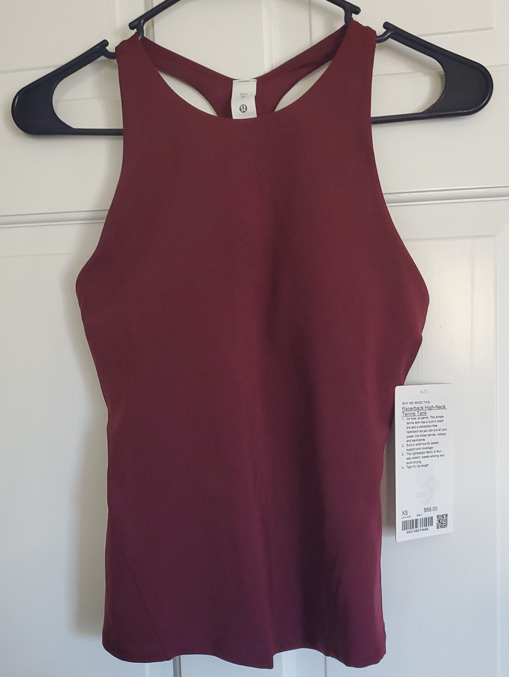 NWT Lululemon Racerback High Neck Tennis Tank Top Sz XS(4)